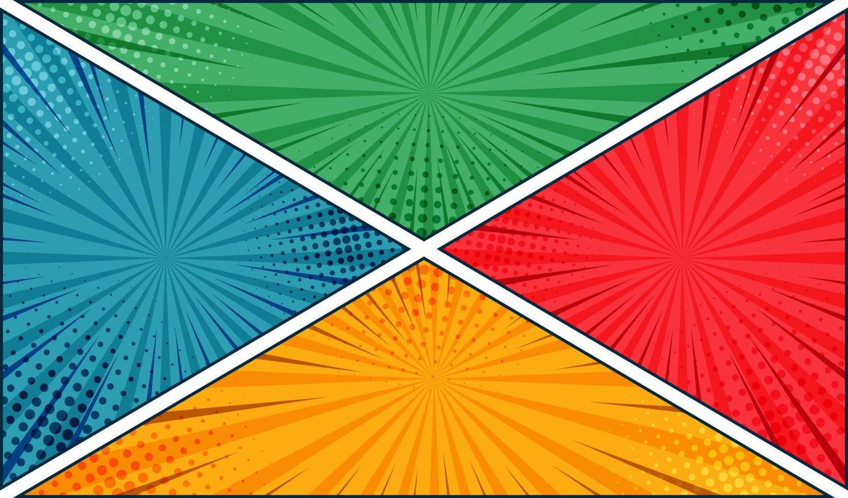 Flat comic style background vector
