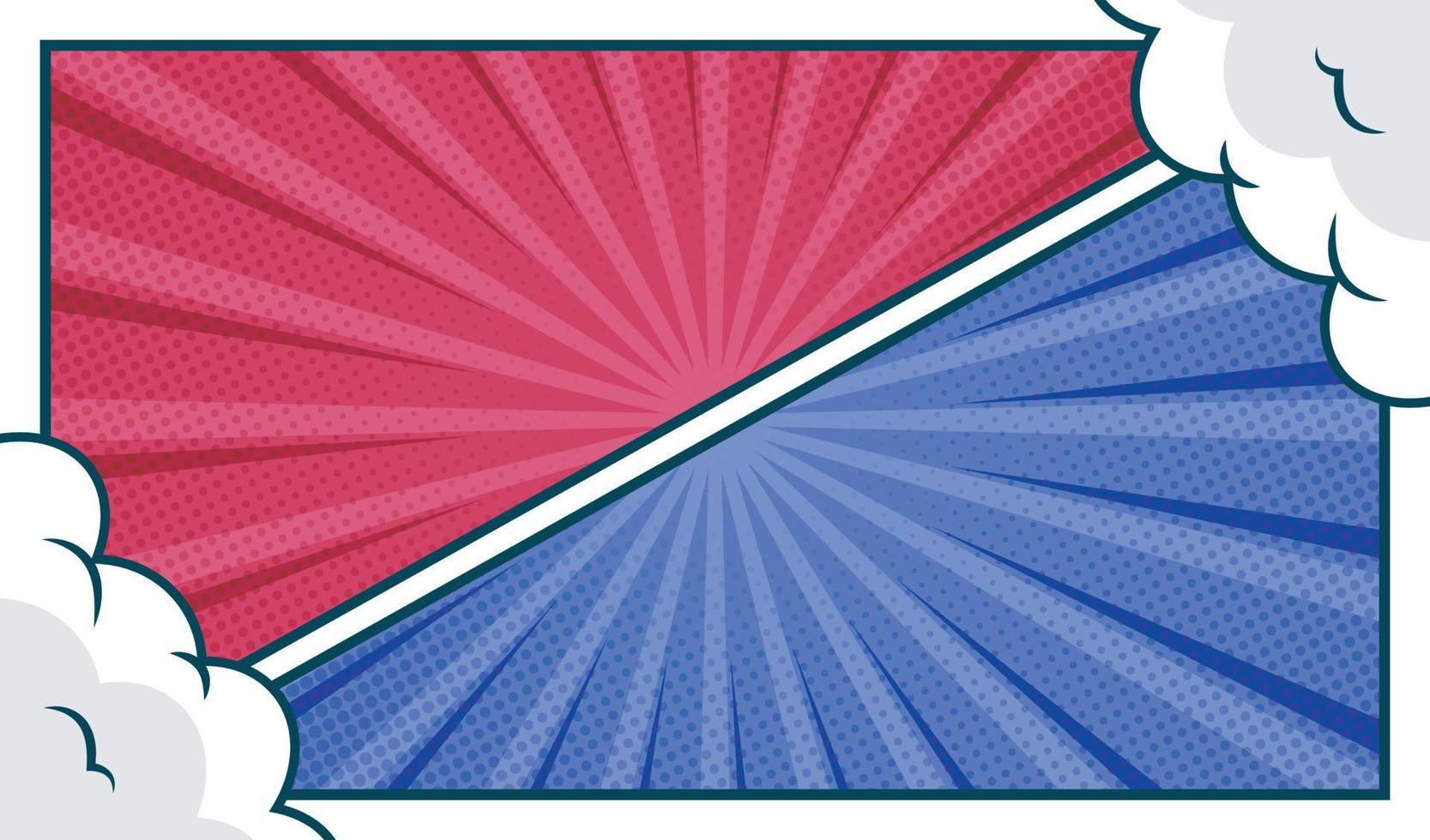 Flat comic style background vector
