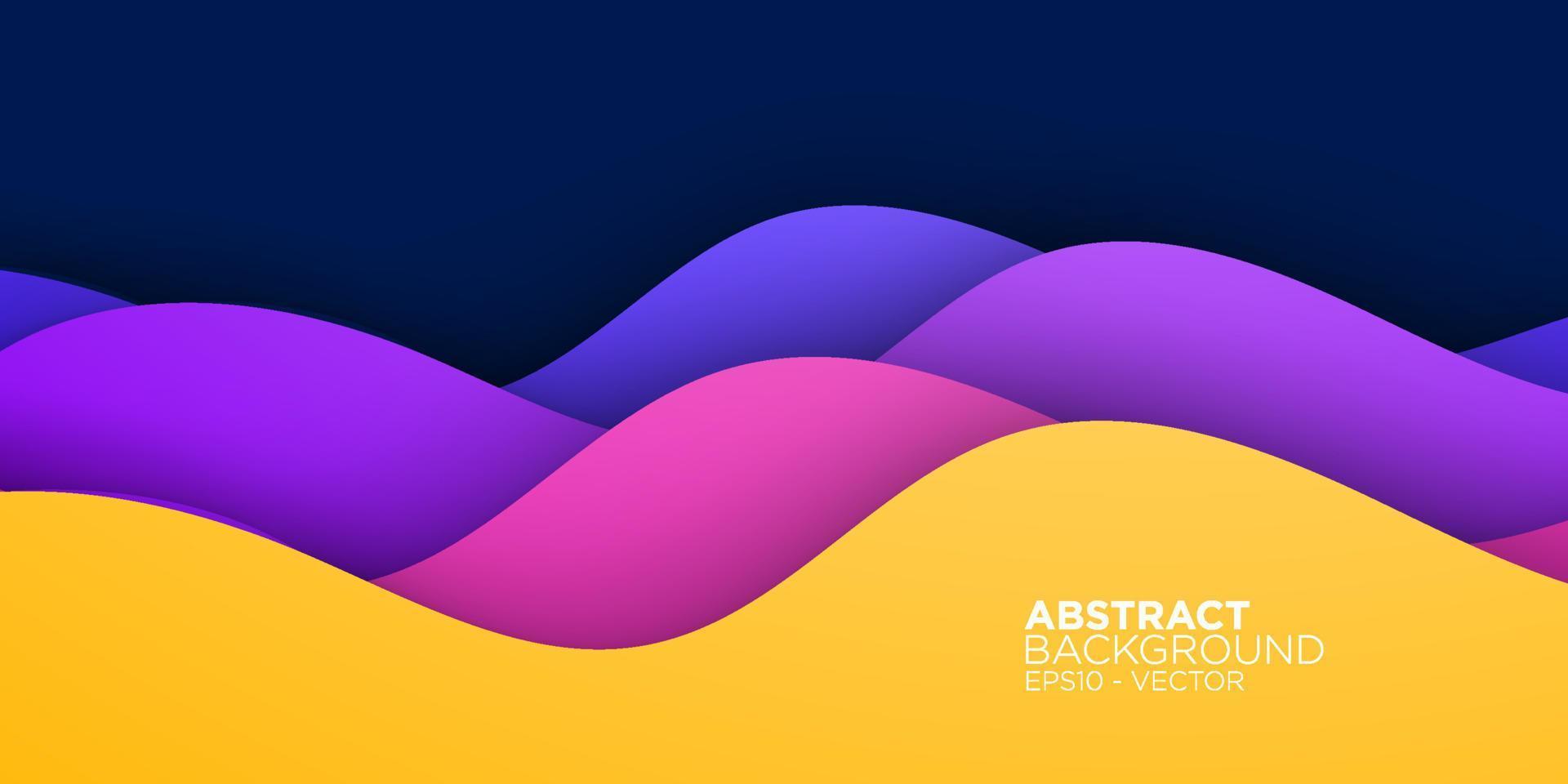 modern premium colorful wavy abstract background with gradient yellow pink purple blue black soft color on background. Eps10 vector