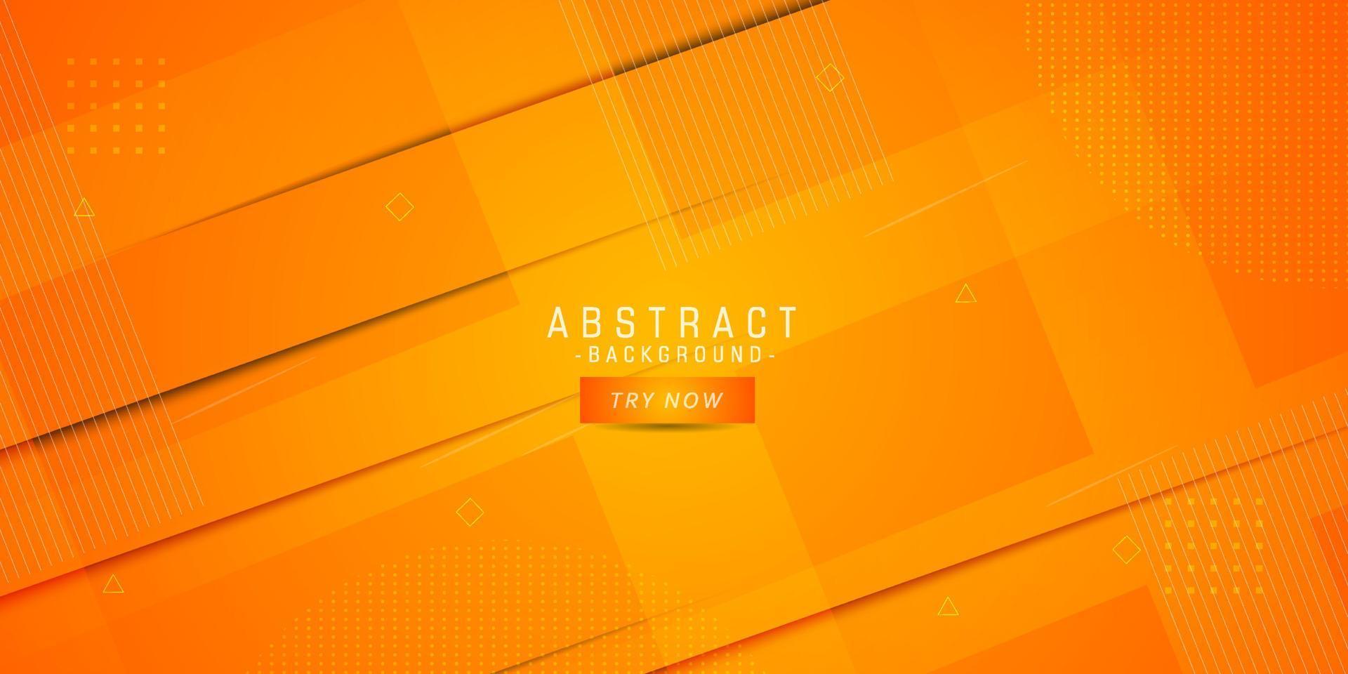 fondo naranja abstracto con líneas simples. diseño naranja colorido. brillante y moderno con concepto de sombra 3d. eps10 vector