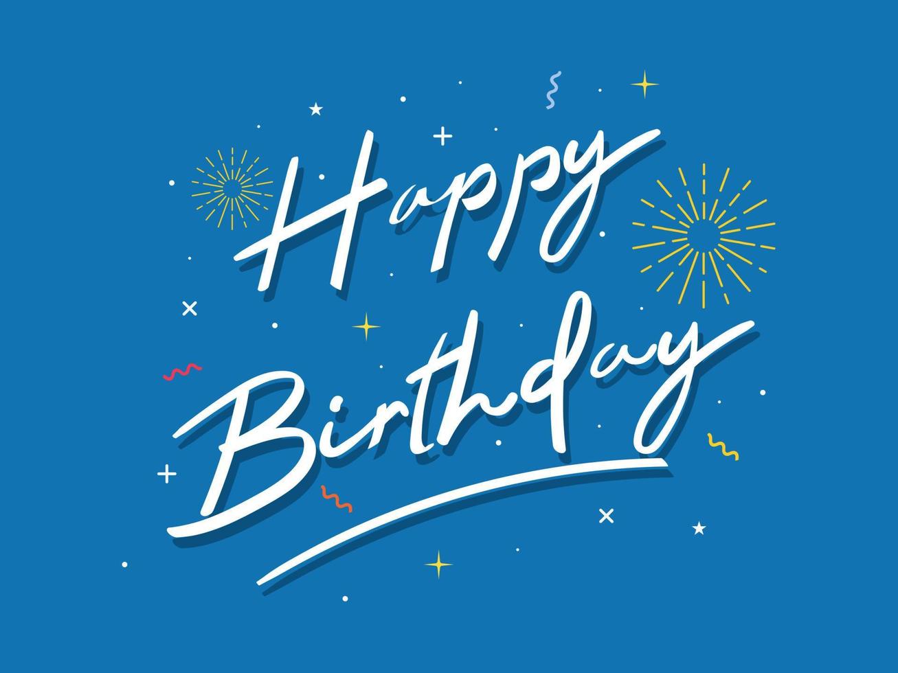 Handdrawn Happu birthday greeting Card vector