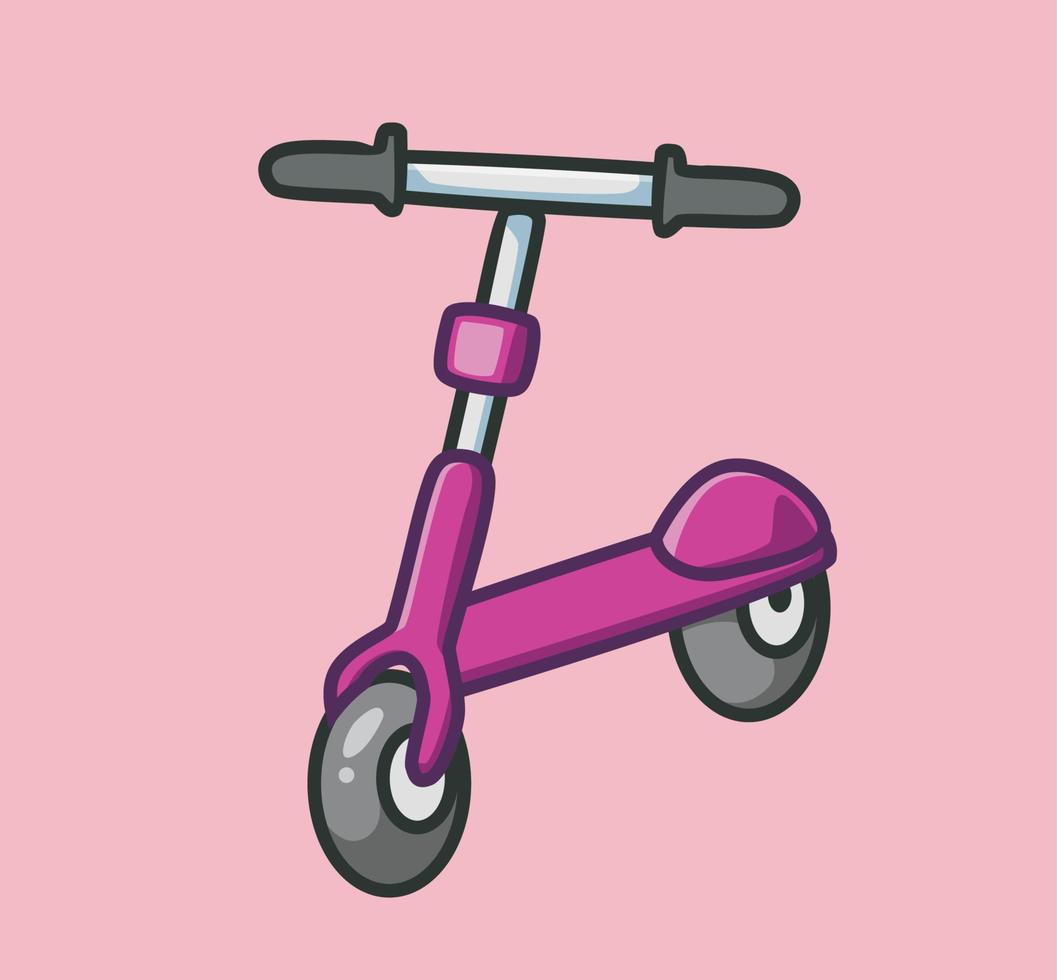 lindo scooter aislado. ilustración de objeto de dibujos animados aislado. estilo plano adecuado para el diseño de iconos de pegatinas vector de logotipo premium