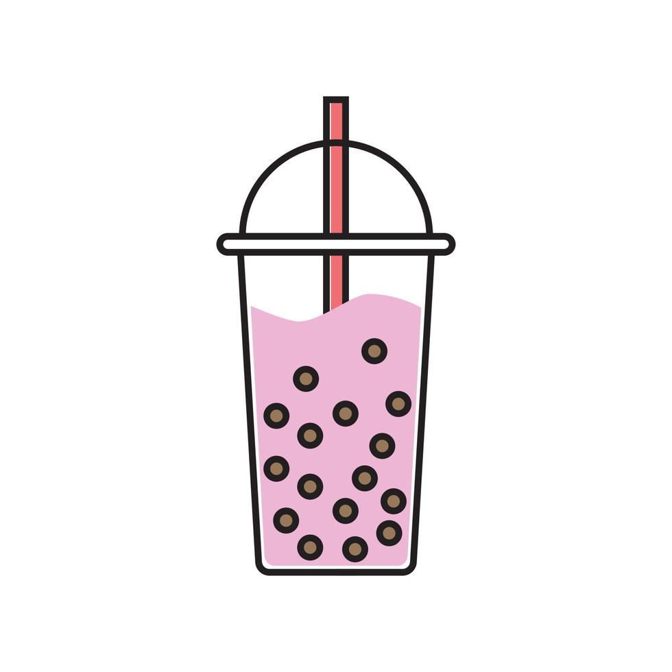 DRINK ICON IN A GLASS WITH STRAW vector