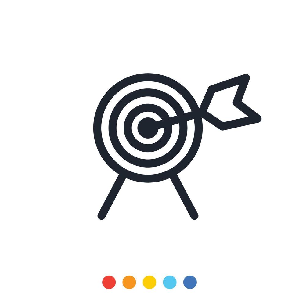 Simple target icon, Archery Target icon. vector