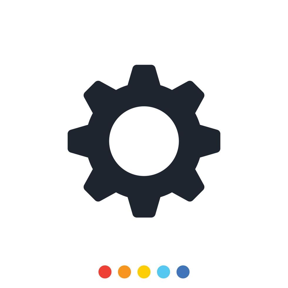 Cog gear Industrial icon, Settings icon. vector