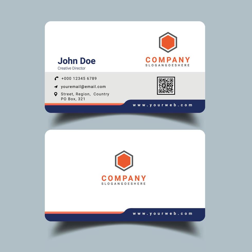 Modern business card template design vector