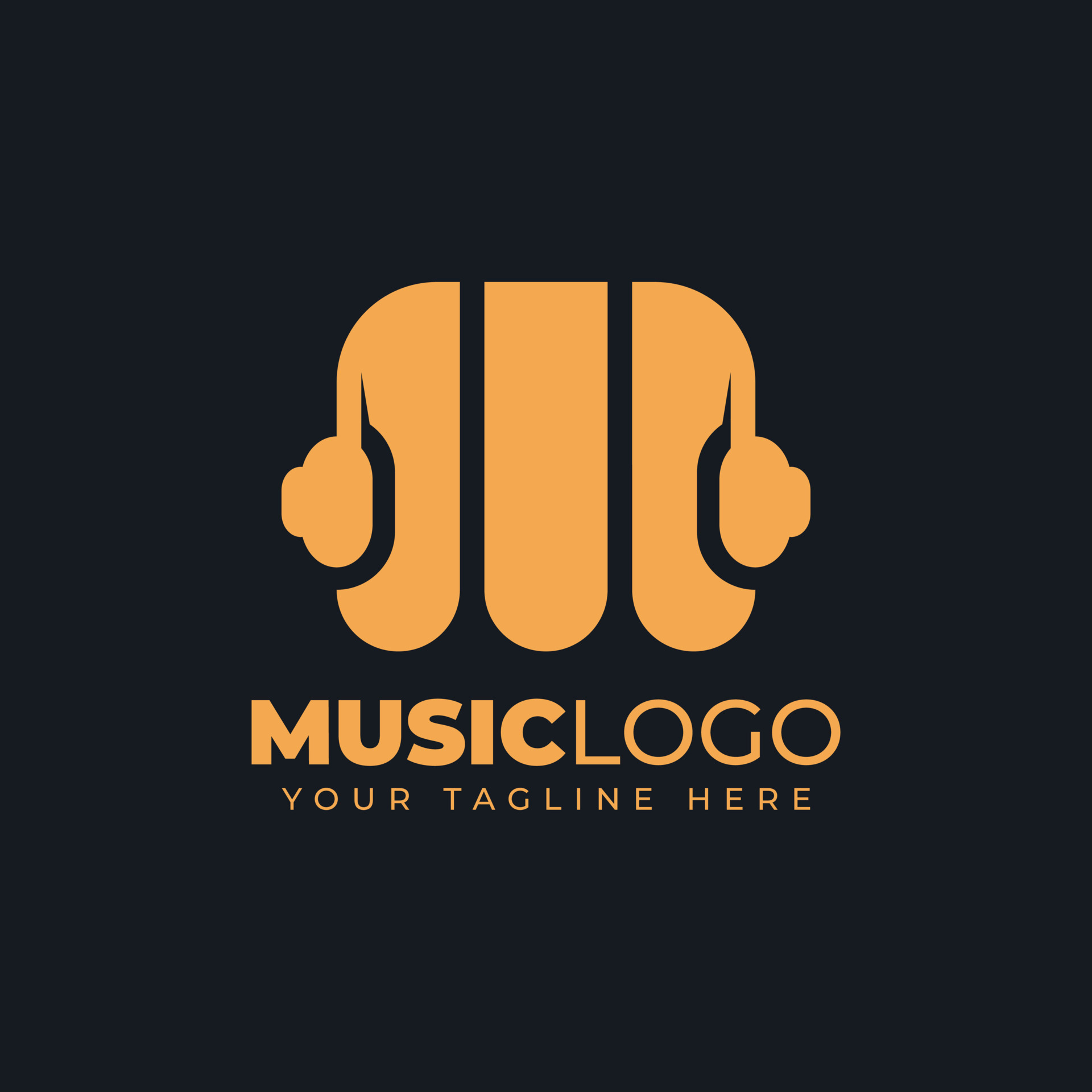 Music logo with letter M symbol icon 11543308 Vector Art at Vecteezy