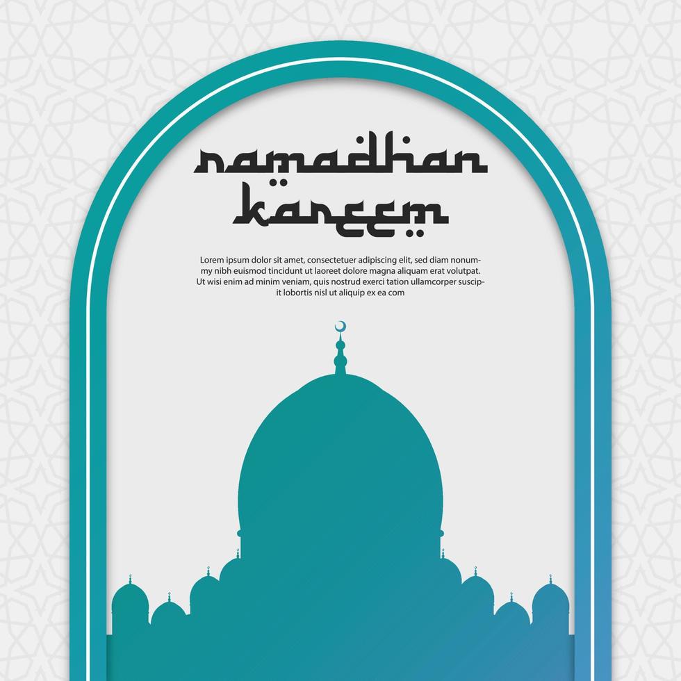 Islamic Background Ramadhan Kareem Ied Mubarak Mosque vector