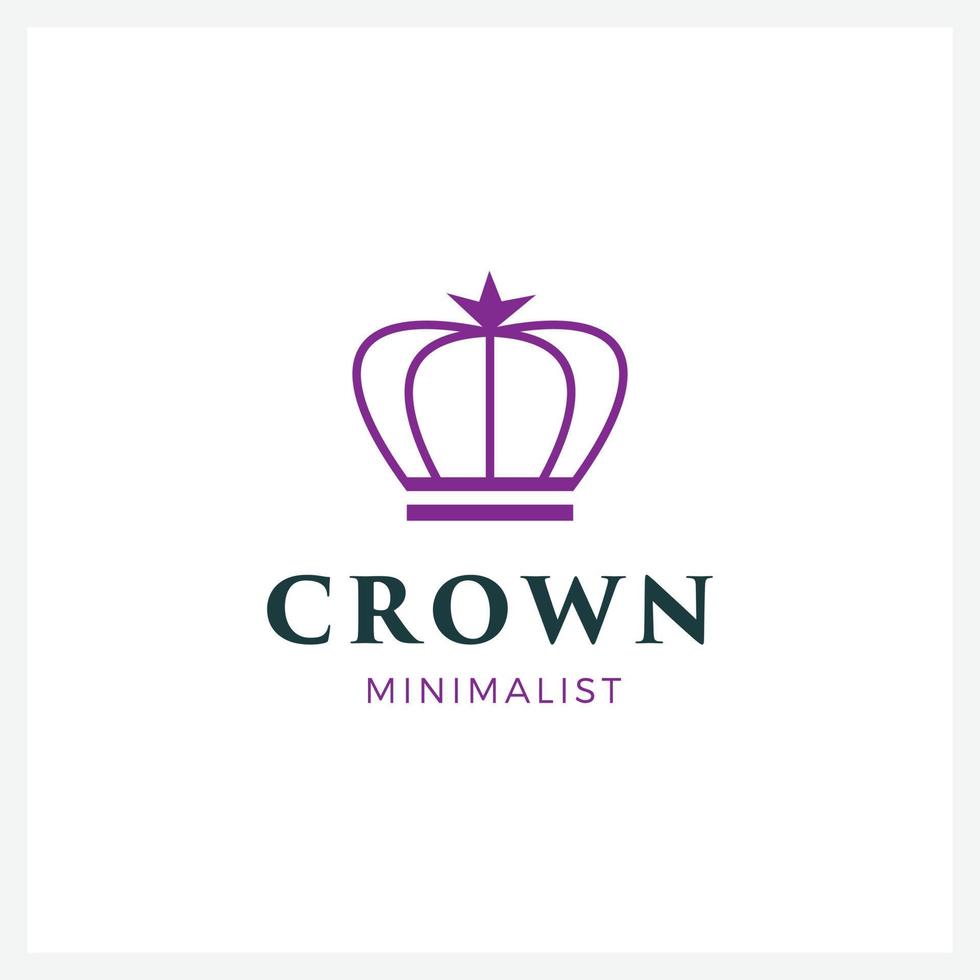 Crown Logo and symbol template illustration icon modern and minimalist vector