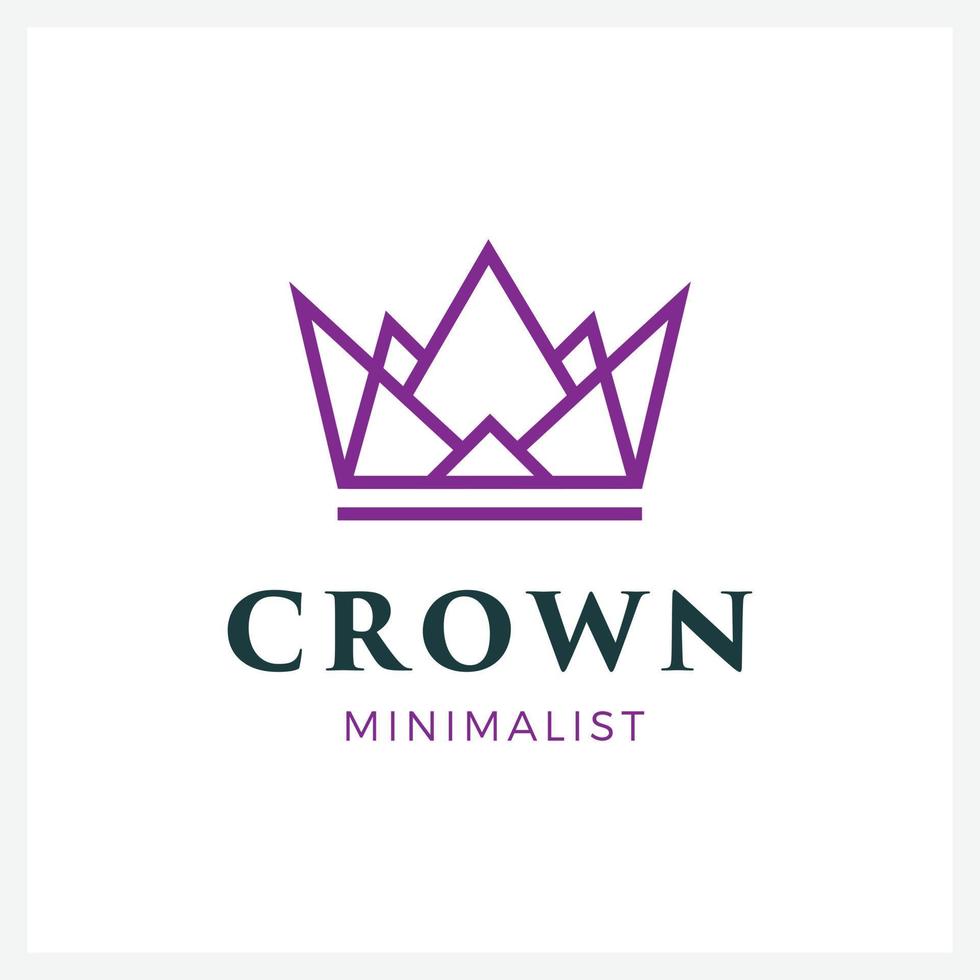 Crown Logo and symbol template illustration icon modern and minimalist vector