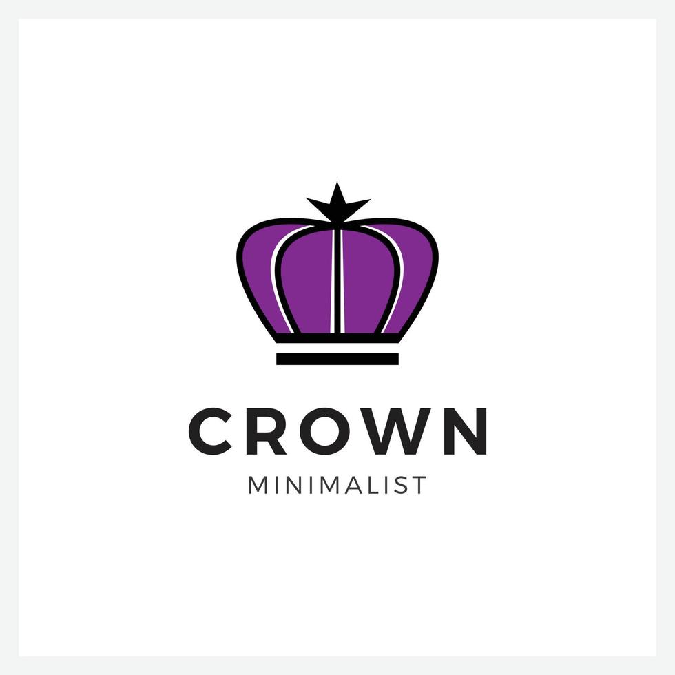 Crown Logo and symbol template illustration icon modern and minimalist vector