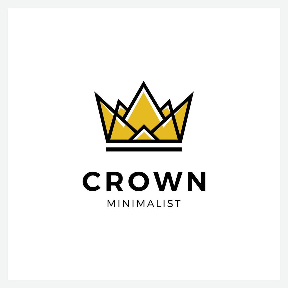 Crown Logo and symbol template illustration icon modern and minimalist vector