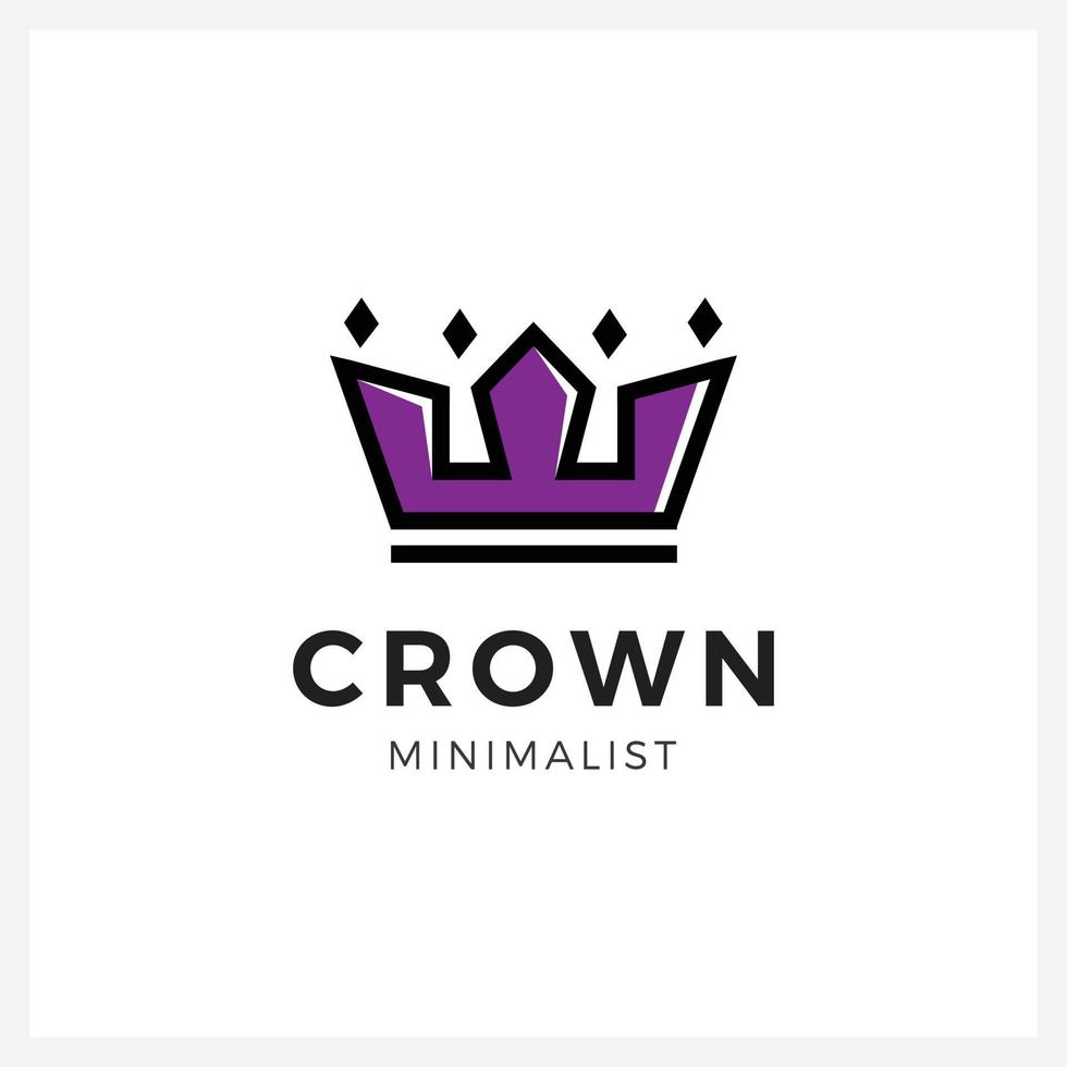 Crown Logo and symbol template illustration icon modern and minimalist vector