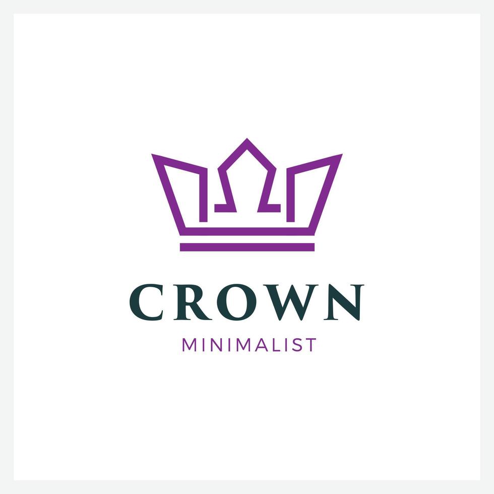 Crown Logo and symbol template illustration icon modern and minimalist vector