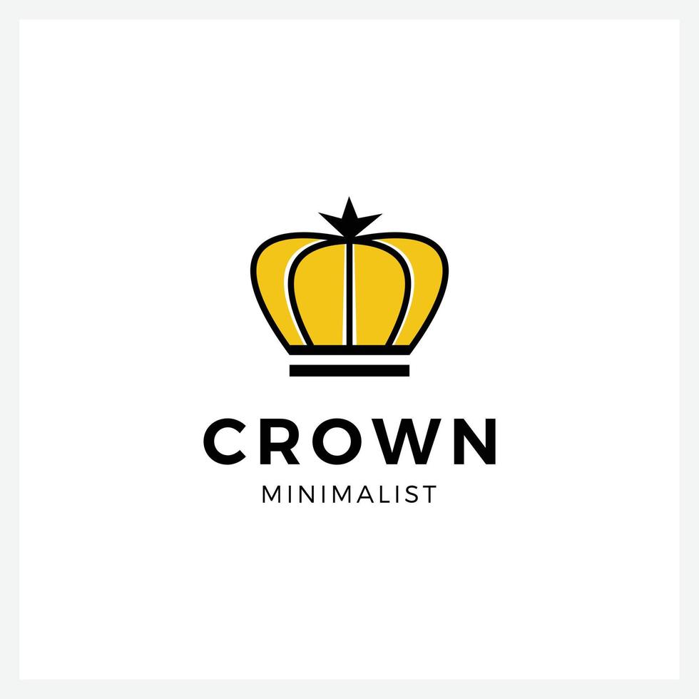 Crown Logo and symbol template illustration icon modern and minimalist vector