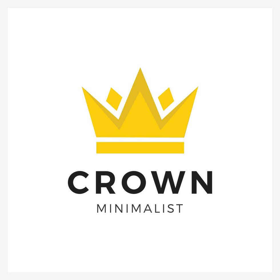 Crown Logo and symbol template illustration icon modern and minimalist vector