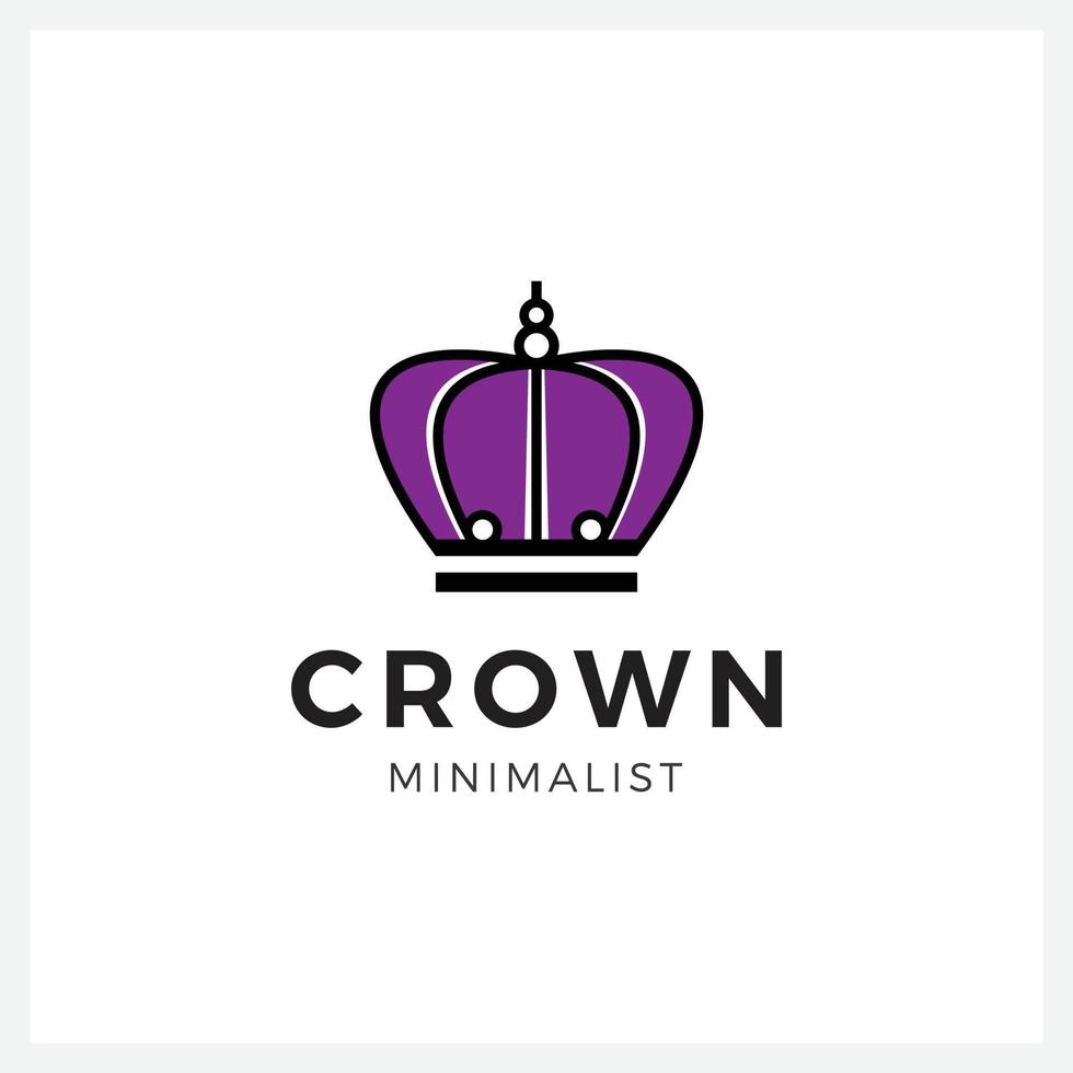 Crown Logo and symbol template illustration icon modern and minimalist vector