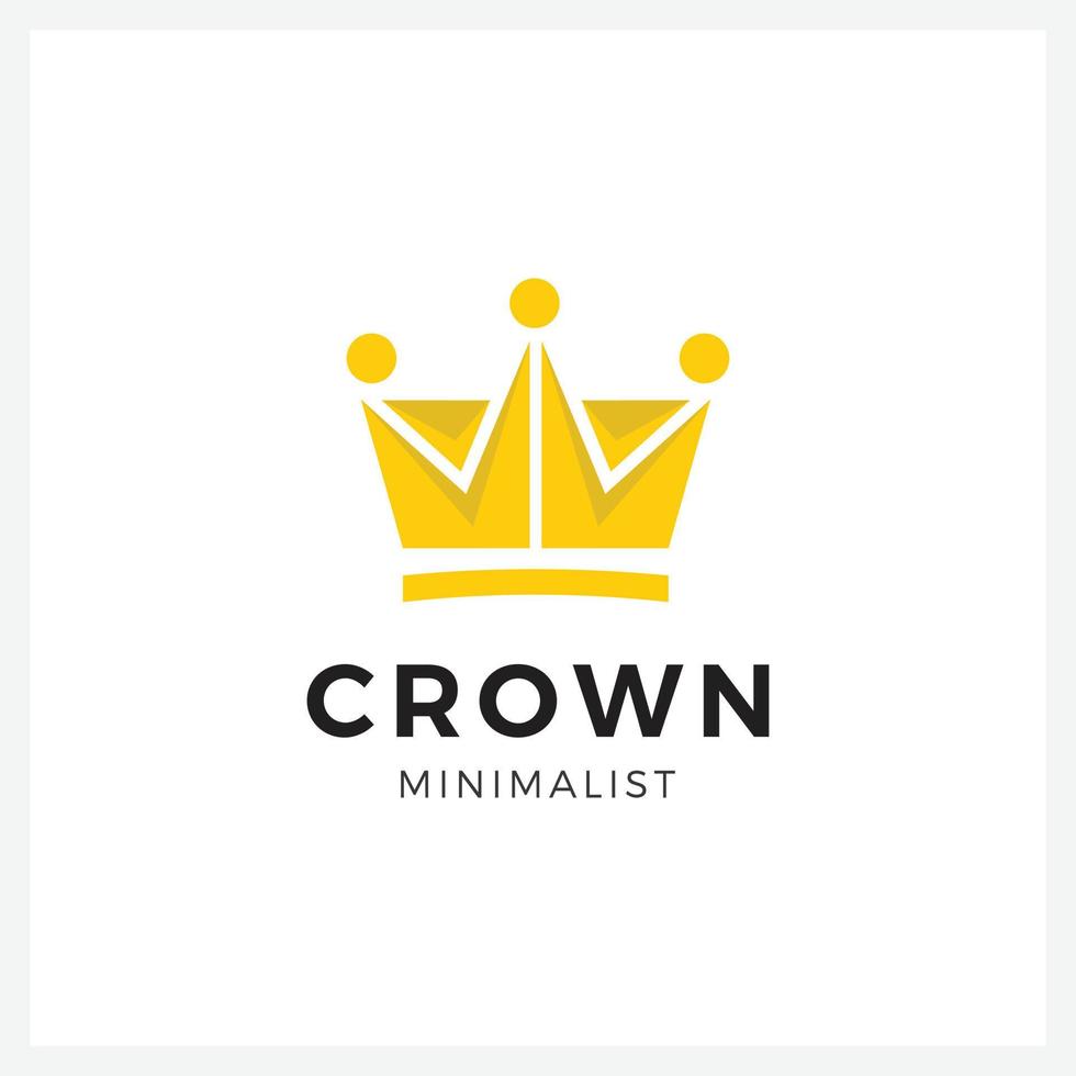 Crown Logo and symbol template illustration icon modern and minimalist vector