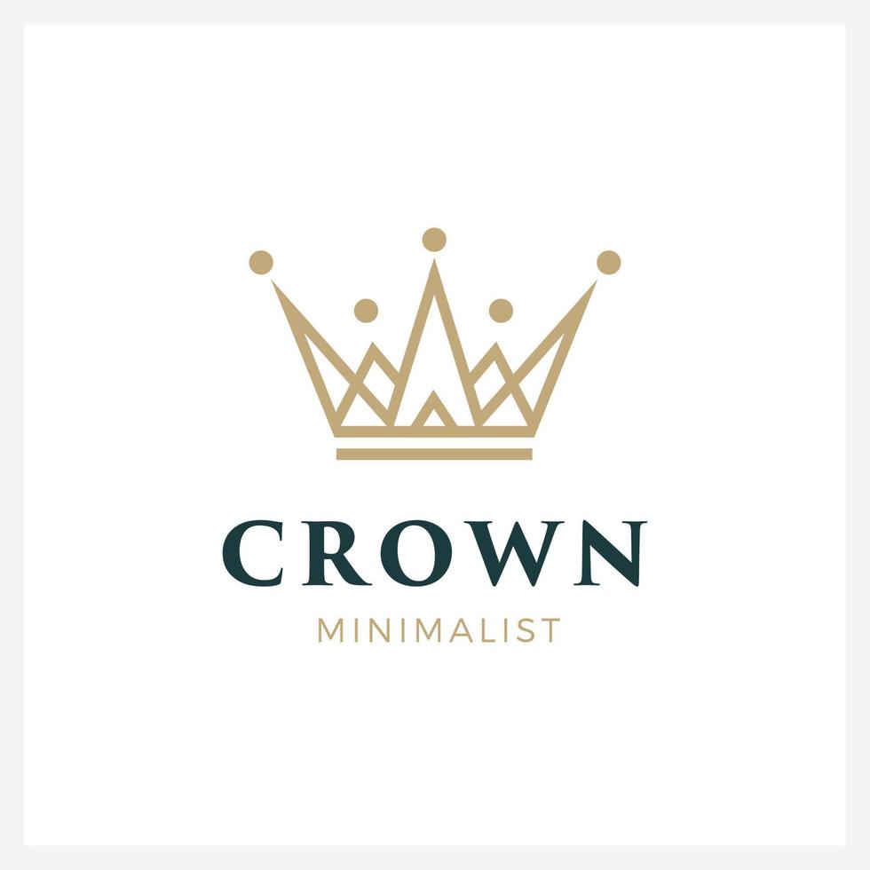 Crown Logo and symbol template illustration icon modern and minimalist vector