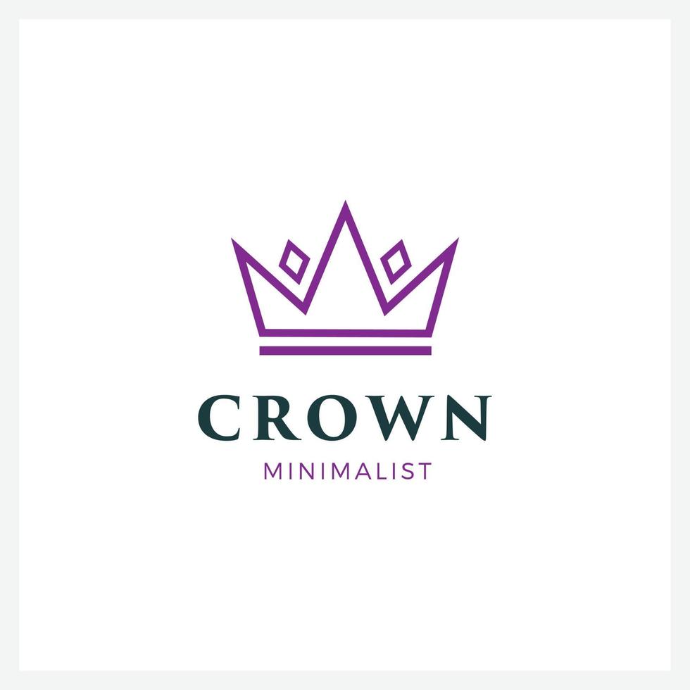 Crown Logo and symbol template illustration icon modern and minimalist vector