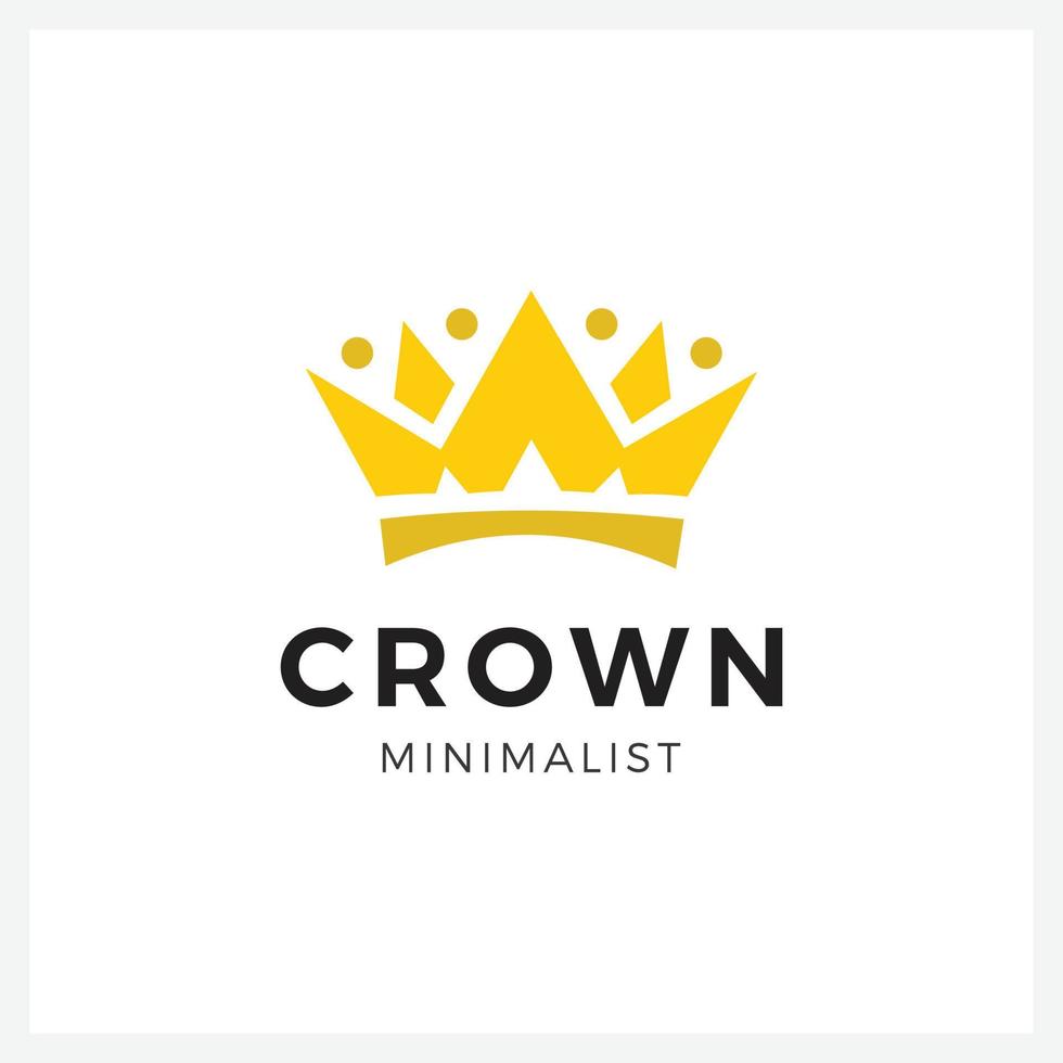 Crown Logo and symbol template illustration icon modern and minimalist vector