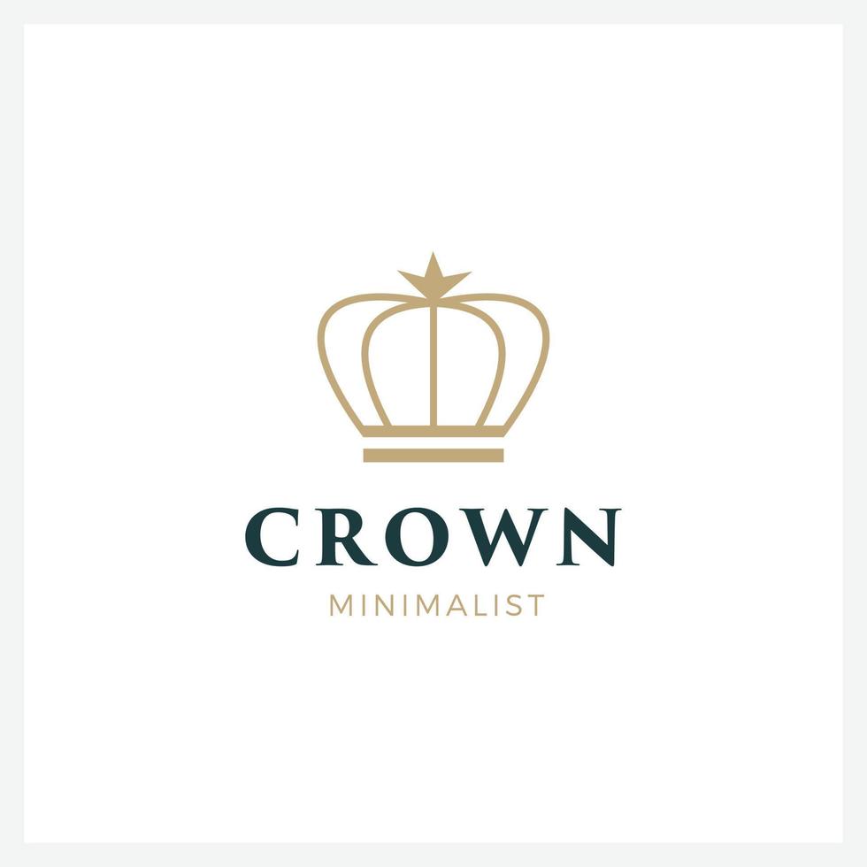 Crown Logo and symbol template illustration icon modern and minimalist vector