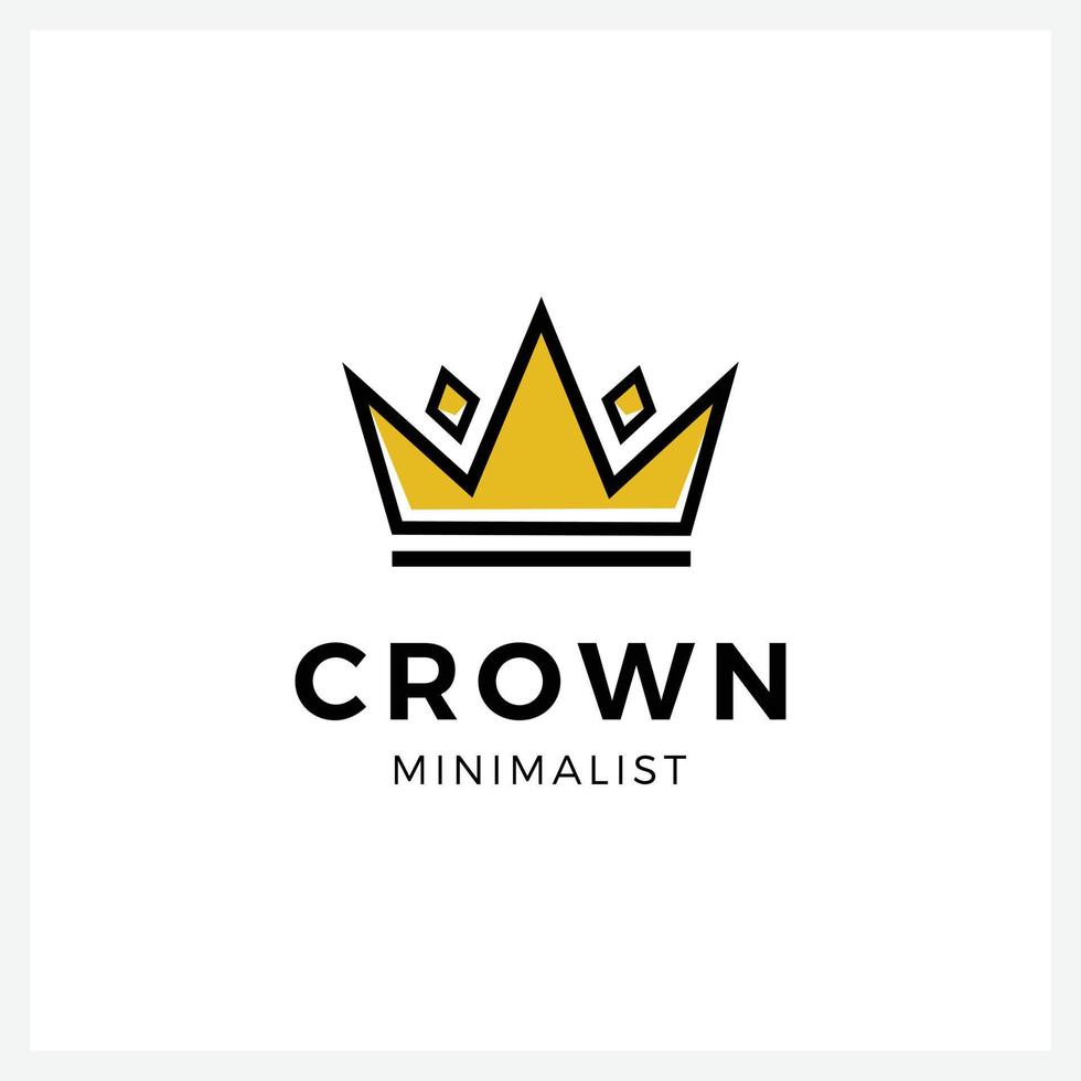 Crown Logo and symbol template illustration icon modern and minimalist vector