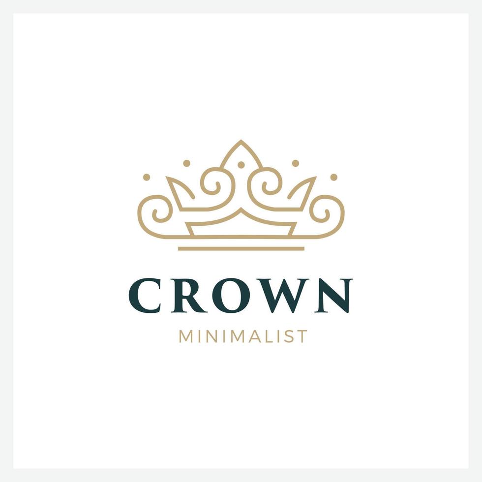 Crown Logo and symbol template illustration icon modern and minimalist vector