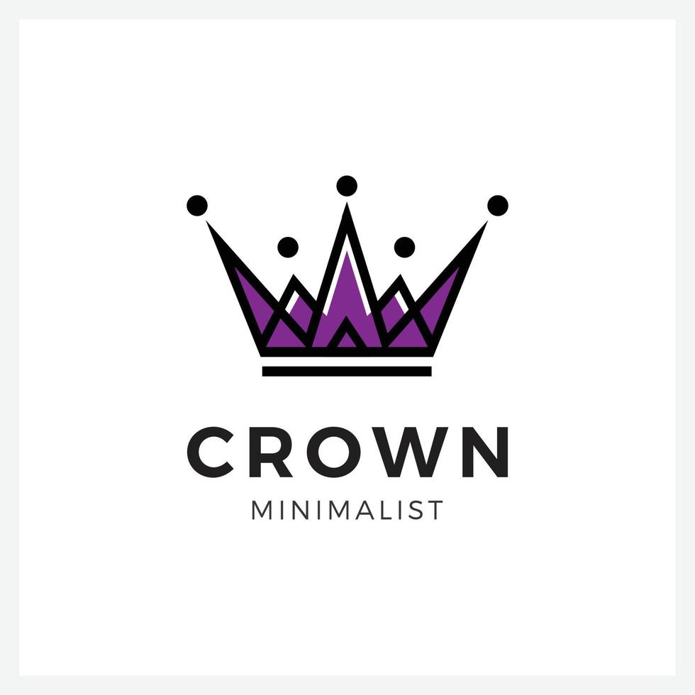 Crown Logo and symbol template illustration icon modern and minimalist vector