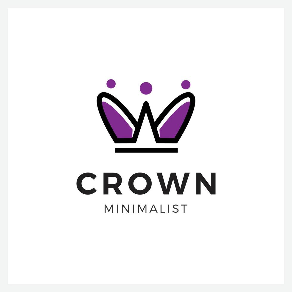 Crown Logo and symbol template illustration icon modern and minimalist vector