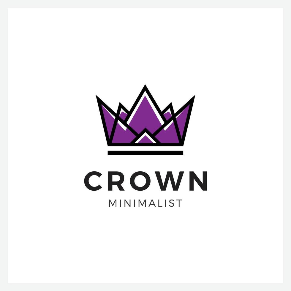 Crown Logo and symbol template illustration icon modern and minimalist vector