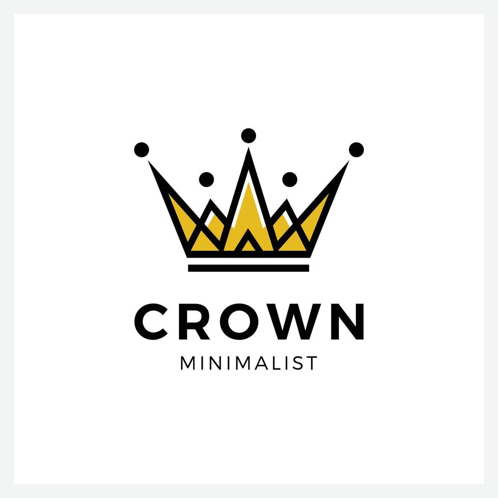 Crown Logo and symbol template illustration icon modern and minimalist vector