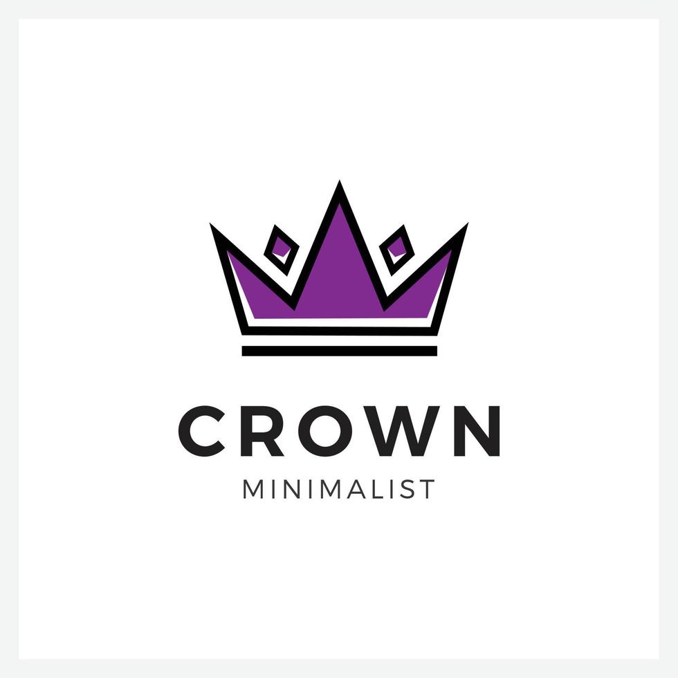 Crown Logo and symbol template illustration icon modern and minimalist vector