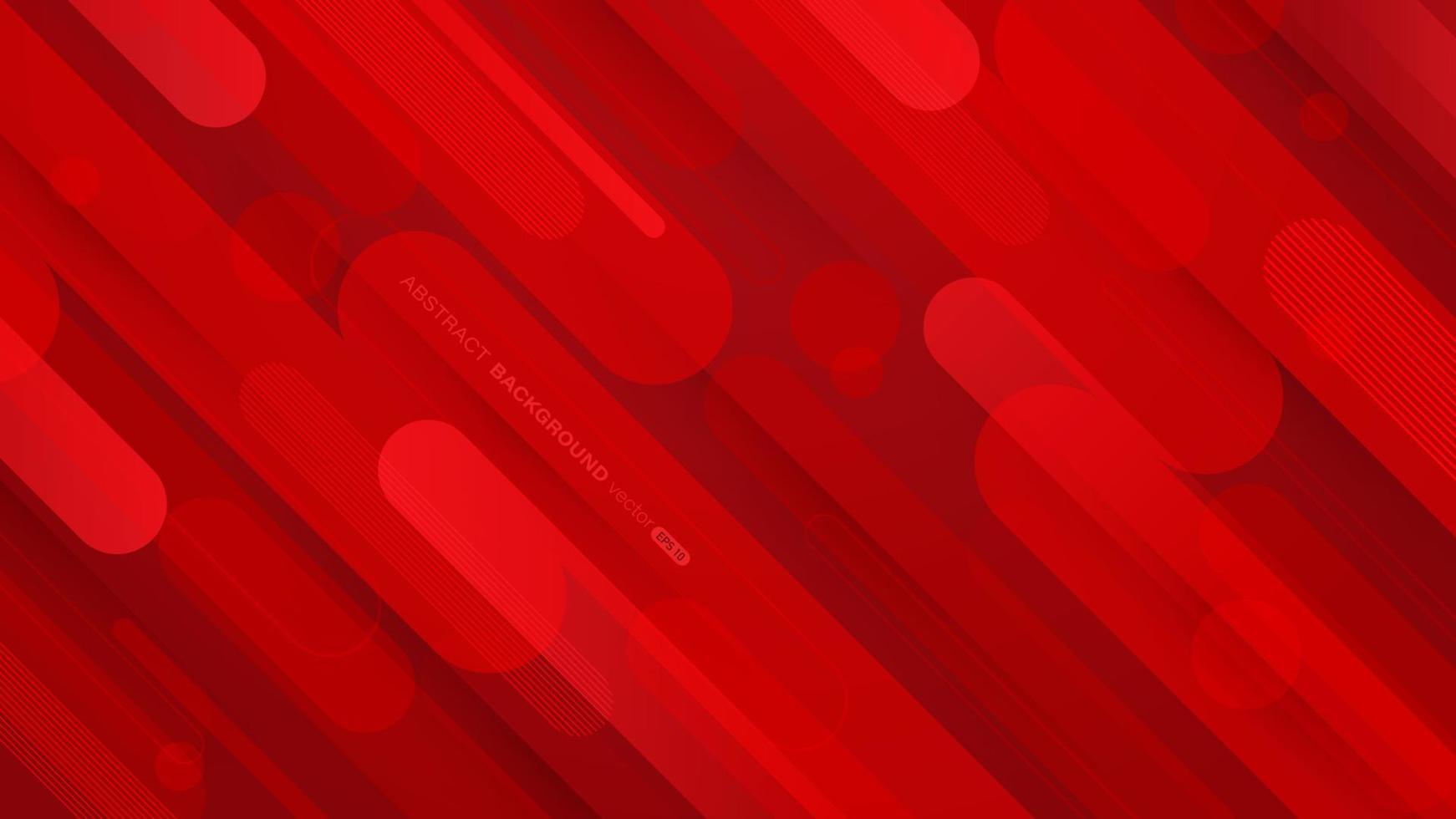 Abstract red gradient geometric shape background with lines and circle vector