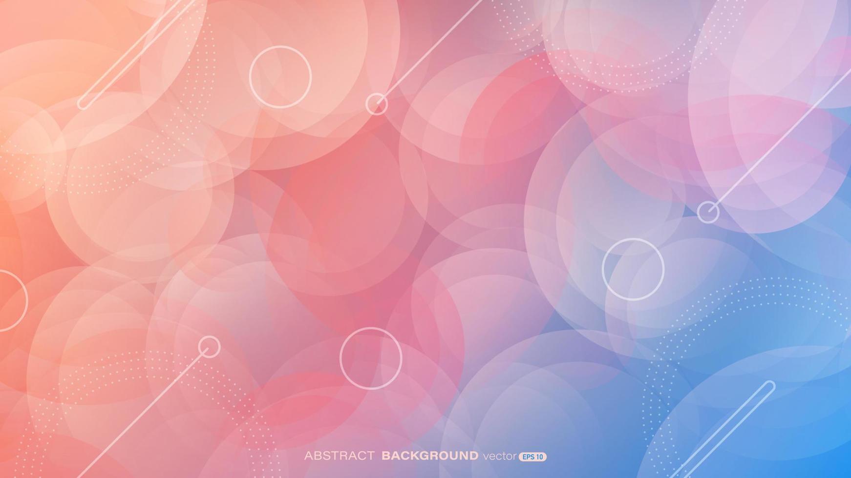 Geometric abstract background with overlapping colorful circles design elements vector