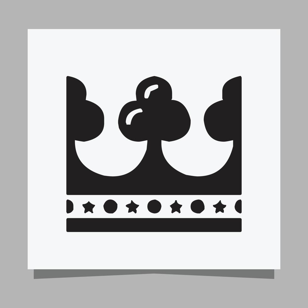 imagen vectorial de ilustración de logotipo de la corona del rey dibujada a mano en papel blanco vector