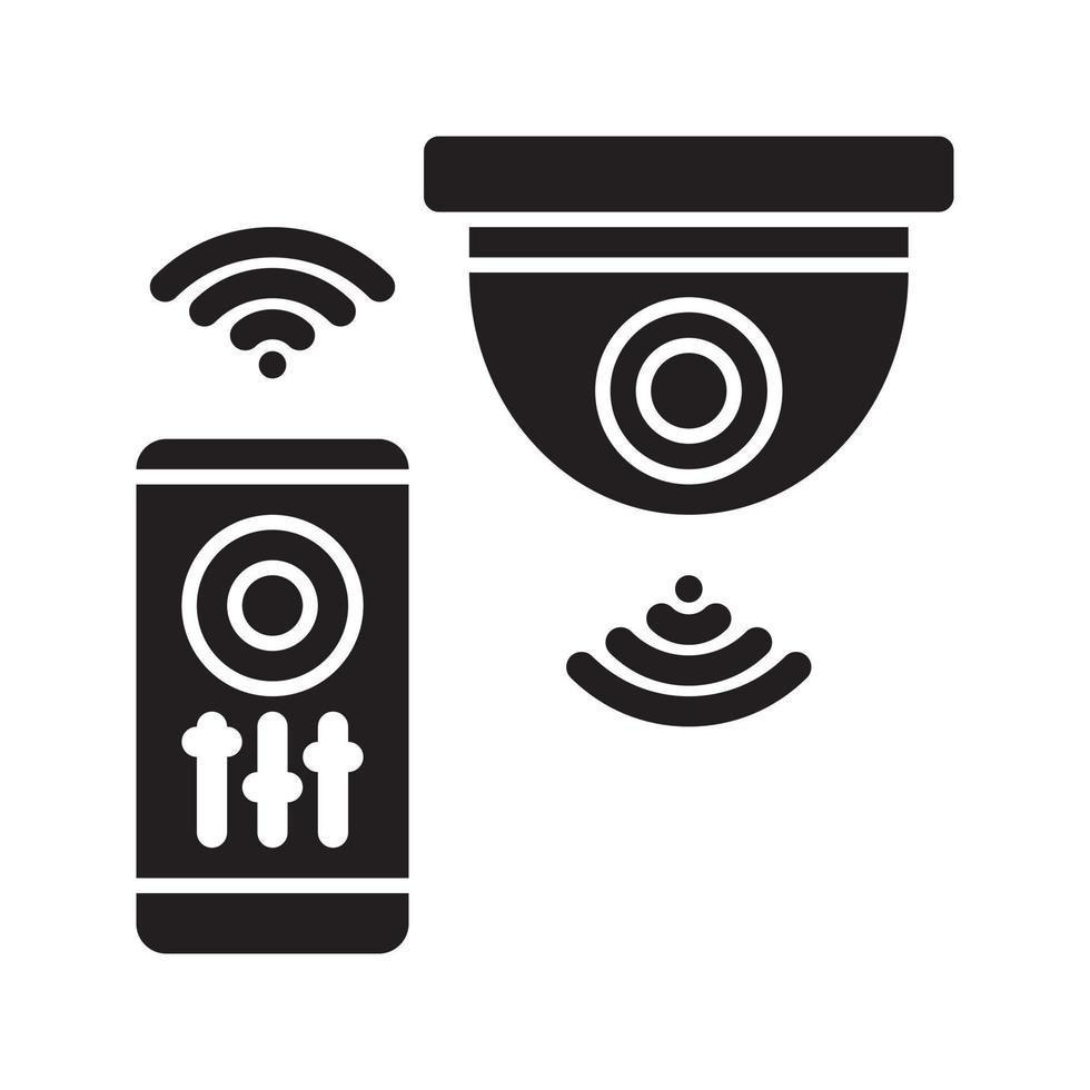 icono de cámara de seguridad cctv vector