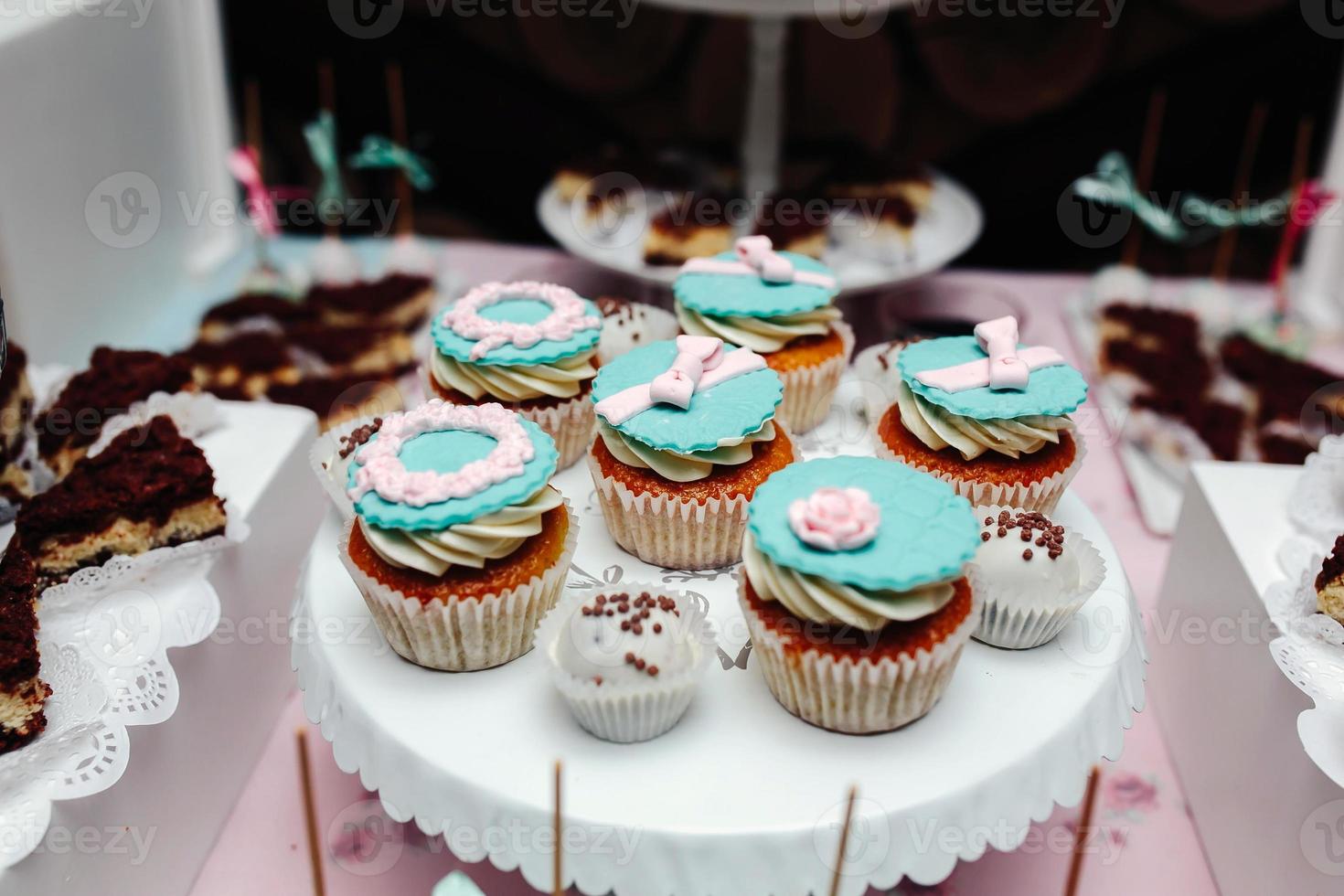 Delicious fancy wedding cake photo