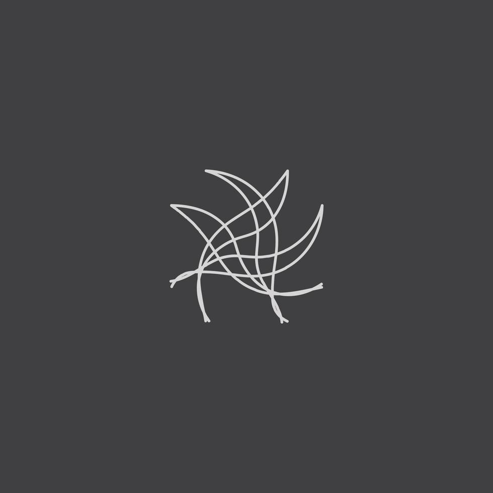 logo with abstract line concept vector