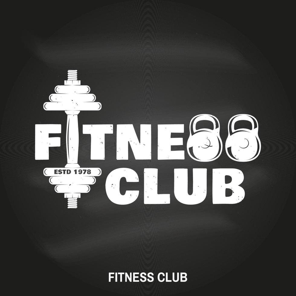 Fitness club badge. Vector illustration.