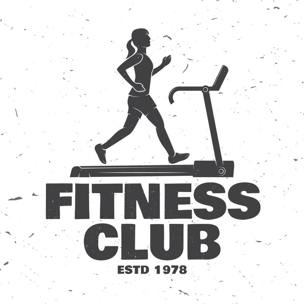 Fitness club badge. Vector illustration.