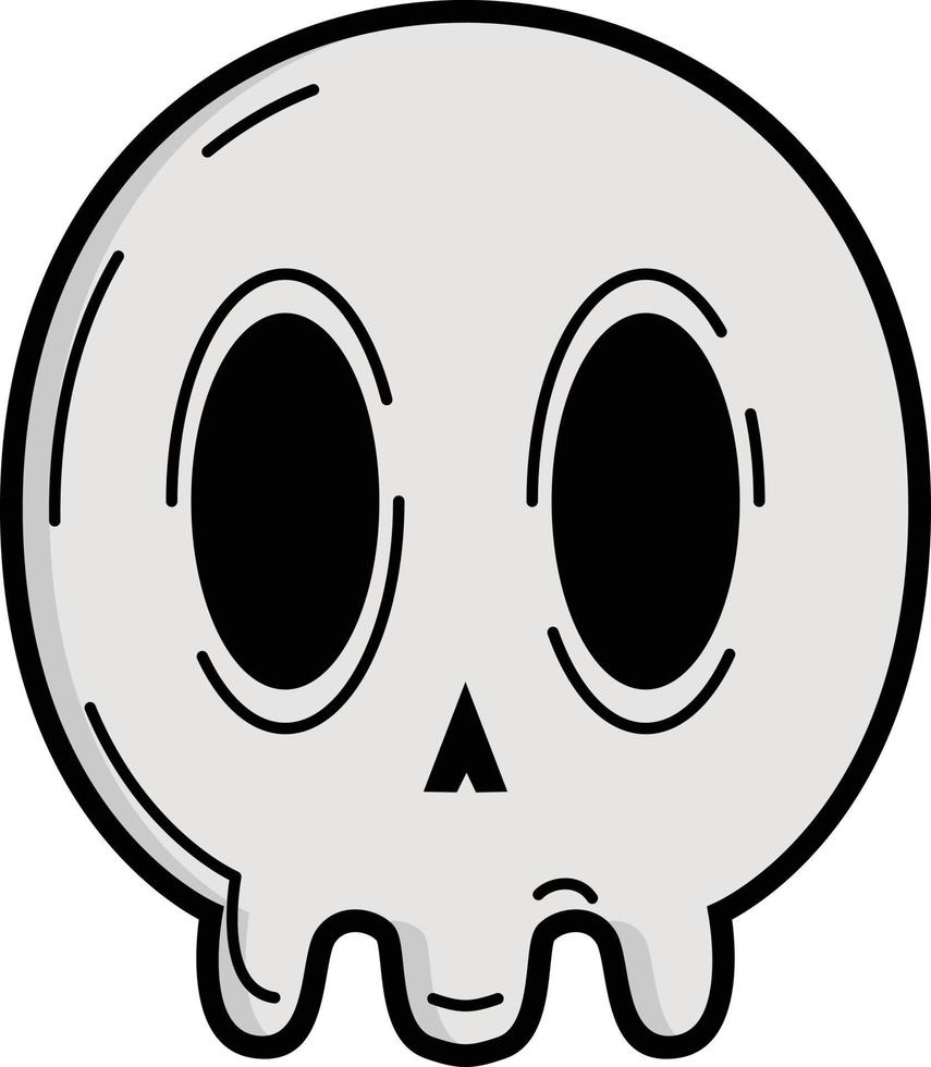 skull vector cartoon illustration on white background