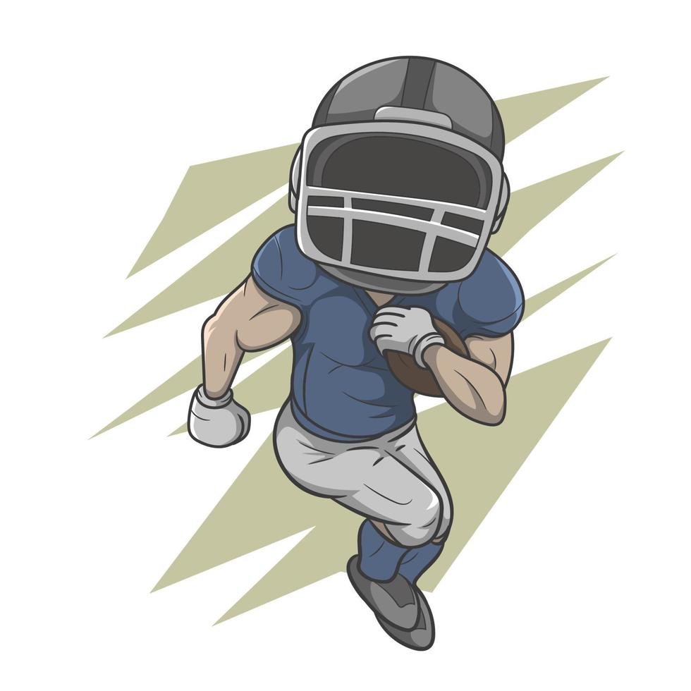 American football cartoon vector