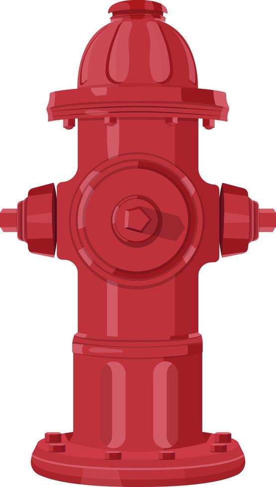Ilustración de vector de hidrante de fuego rojo