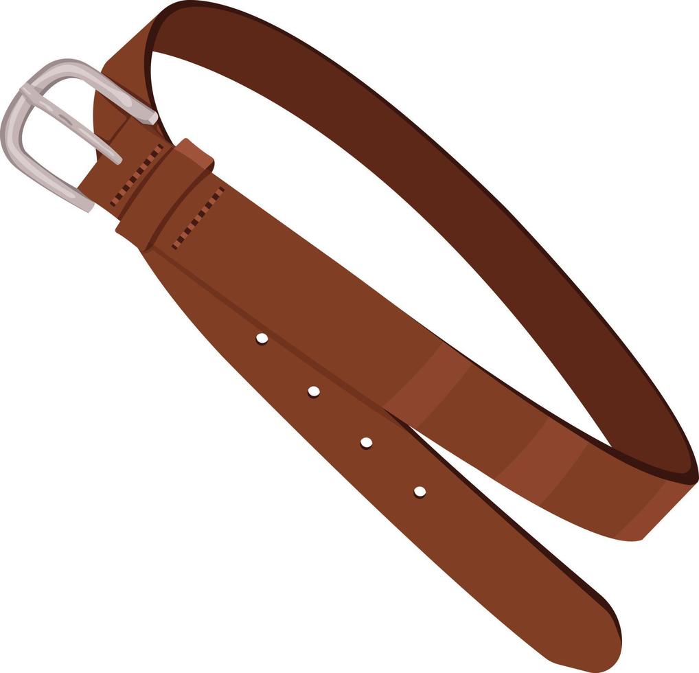 leather belt isolated vector illustration