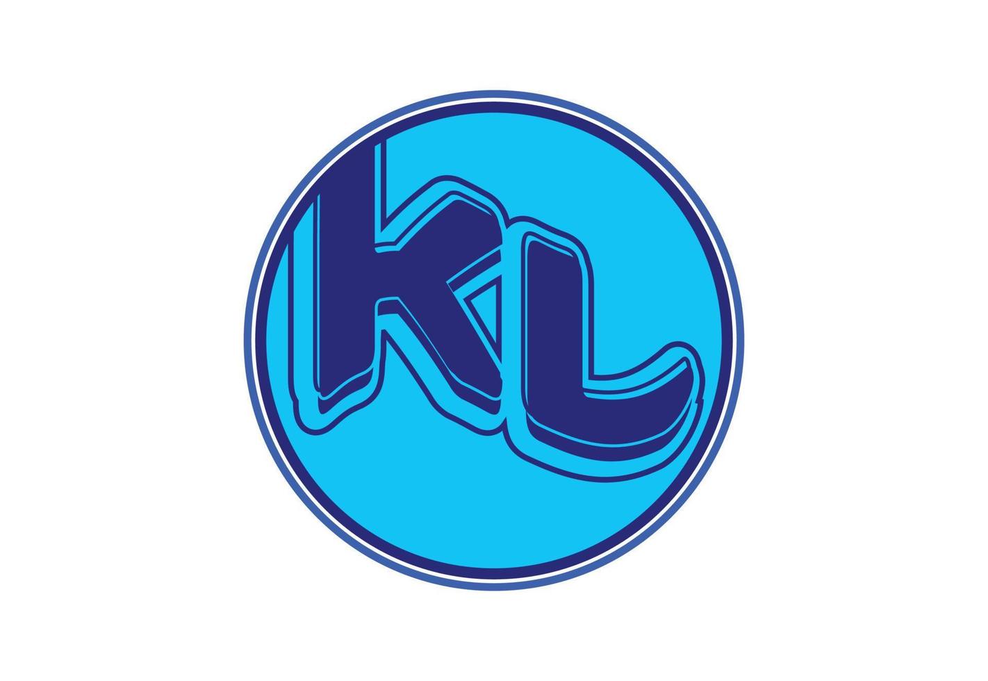 plantilla de diseño de icono y logotipo de letra kl vector