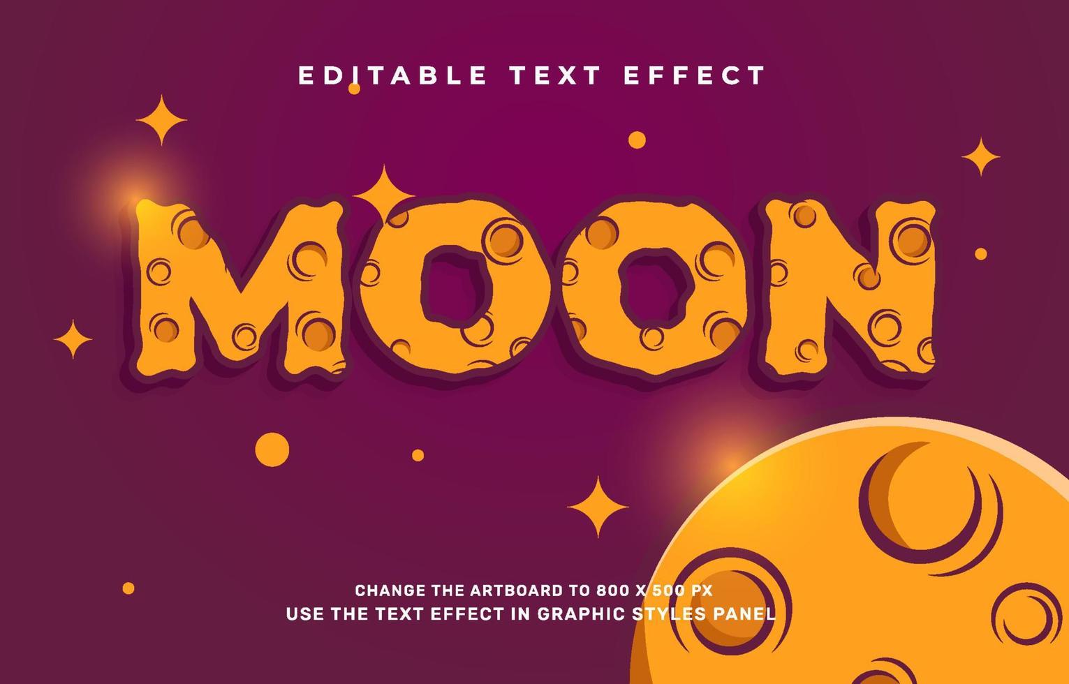 Moon Text effect vector
