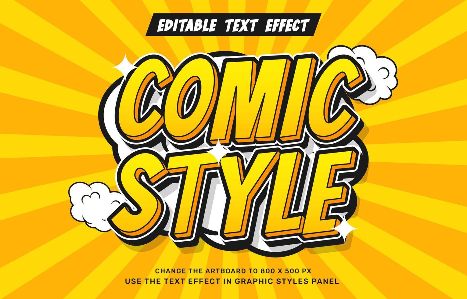comic text effect vector