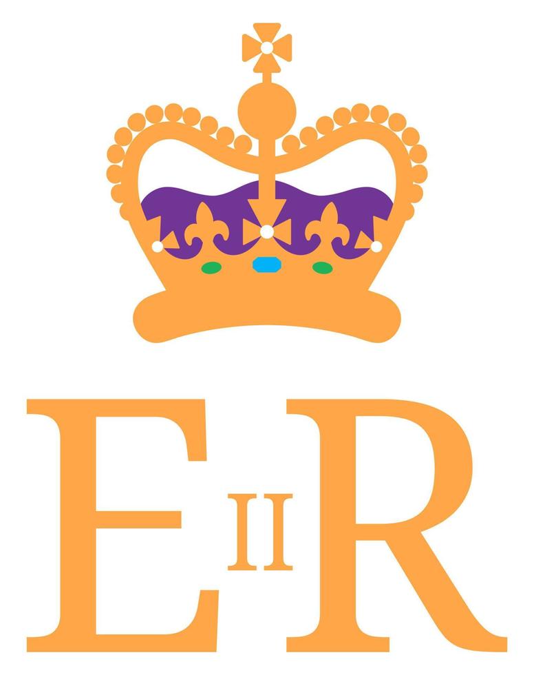 la cifra real de la reina isabel ii. vector