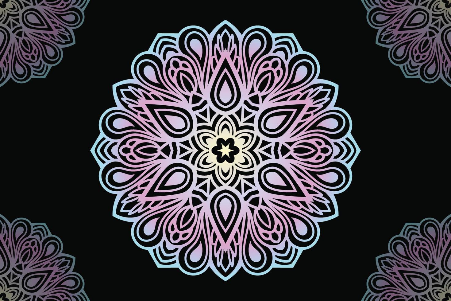 diseño de mandalas diseño de patrón de encaje redondo. vector